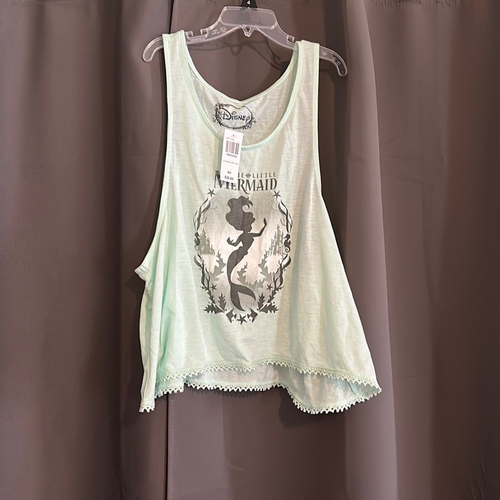 Box Lunch Little Mermaid mint crop top NWT size med